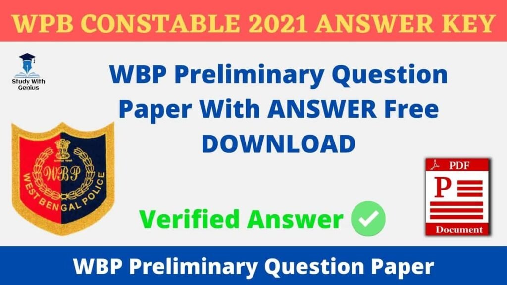 WBP Constable Answer key 2021