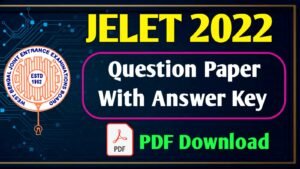 JELET 2022 Question Paper