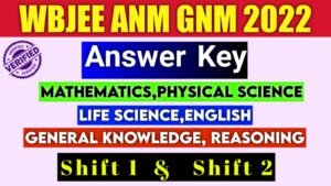 WBJEE ANM GNM Question Paper 2022